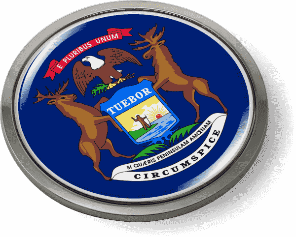 Michigan State Flag Emblem